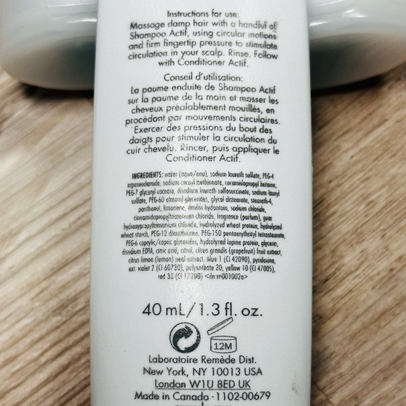 3 Pack LABORATOIRE REMEDE shampoo ACTIF. - Picture 5 of 5
